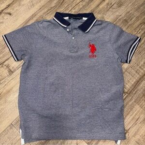 U.S. Polo Assn. Men’s Blue Polo with Red Logo
